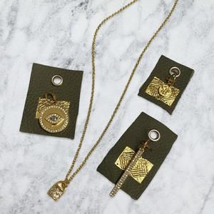 NEW BOHO BABES women's 4 in 1 lock pendant in gold